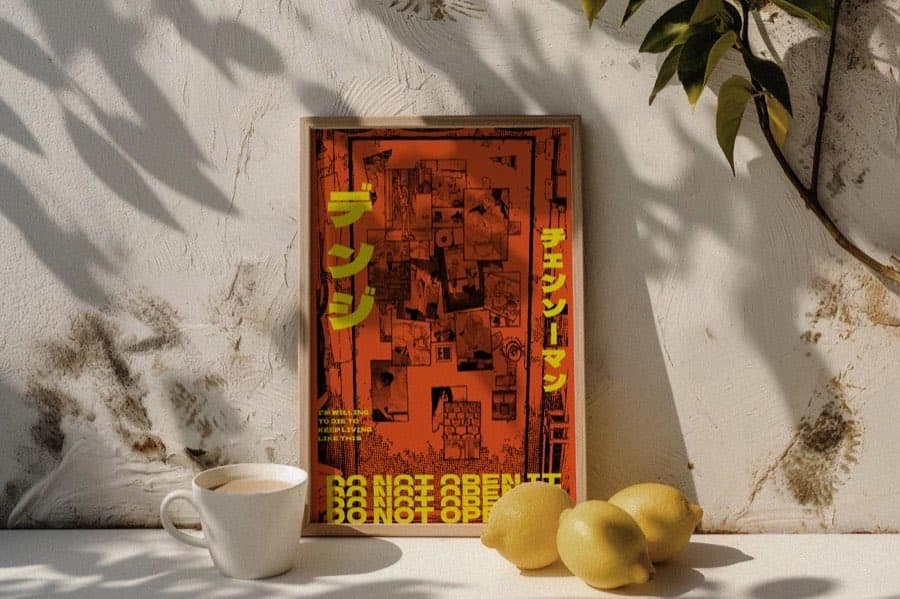 Denji poster by Naramu Designs · product photo 4