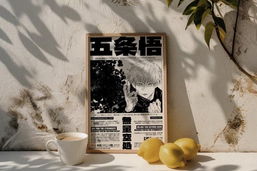 Gojo Satoru poster by Naramu Designs · product photo 4
