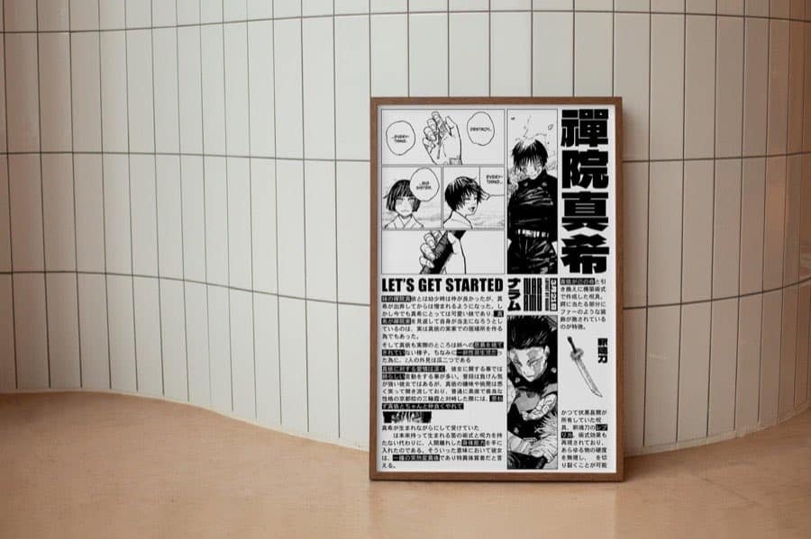 Maki Zenin poster by Naramu Designs · product photo 3