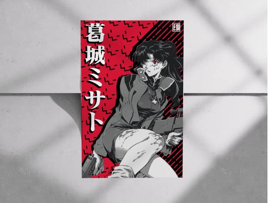 Misato Katsuragi poster by Naramu Designs · product photo 2