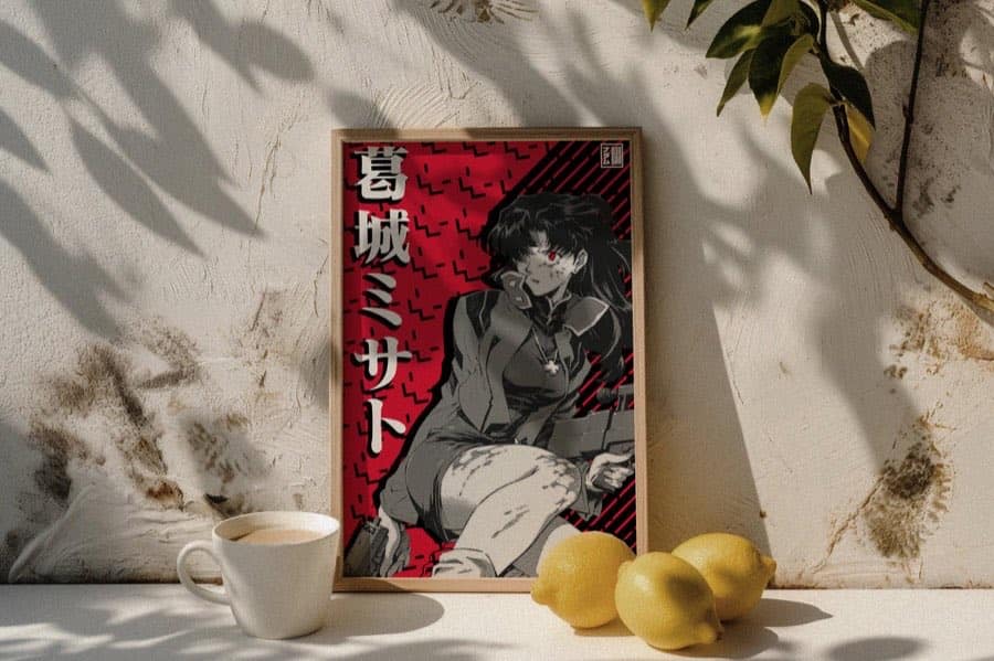 Misato Katsuragi poster by Naramu Designs · product photo 4