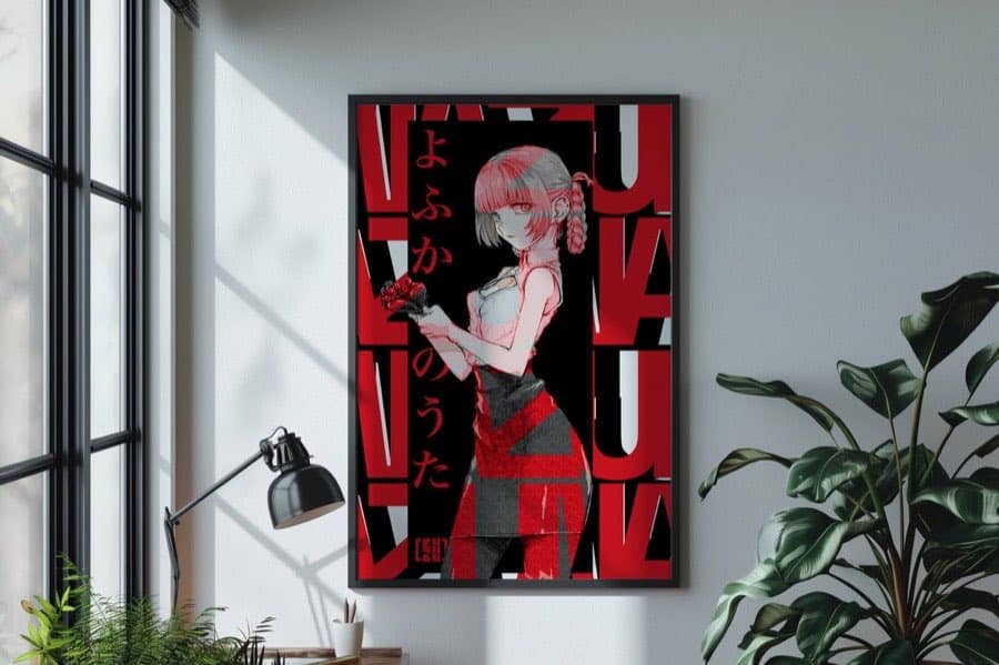 Nazuna, Deep Red poster by Naramu Designs · product photo 1