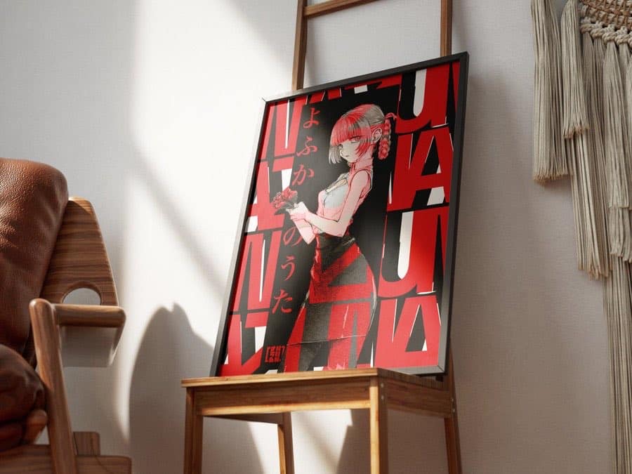 Nazuna, Deep Red poster by Naramu Designs · product photo 3