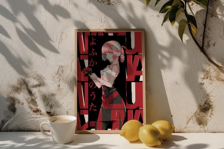 Nazuna, Deep Red poster by Naramu Designs · product photo 4