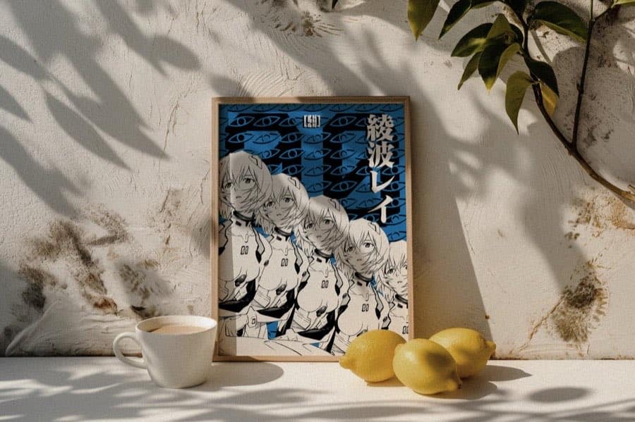 Rei Ayanami poster by Naramu Designs · product photo 2