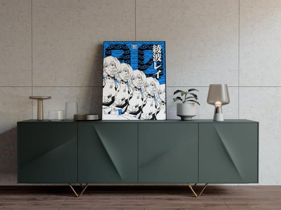 Rei Ayanami poster by Naramu Designs · product photo 4