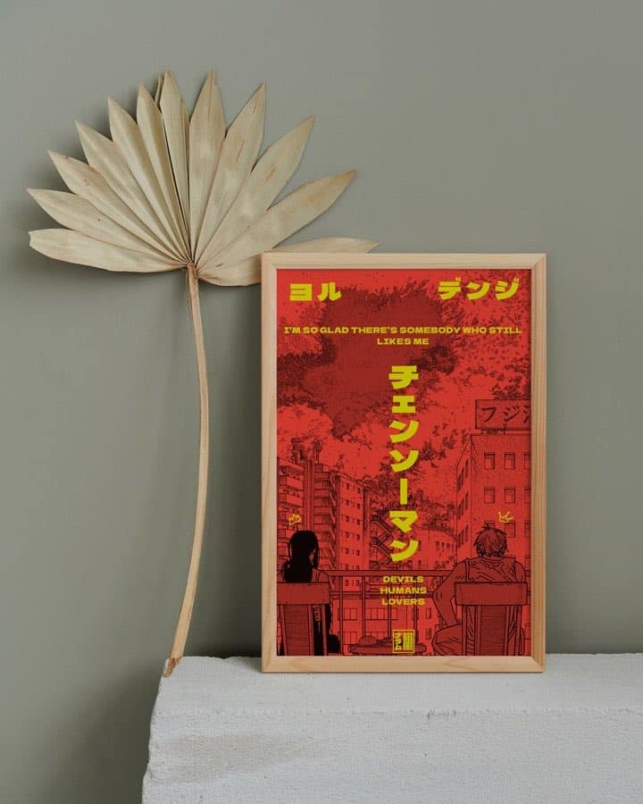 Yoru & Denji poster by Naramu Designs · product photo 3