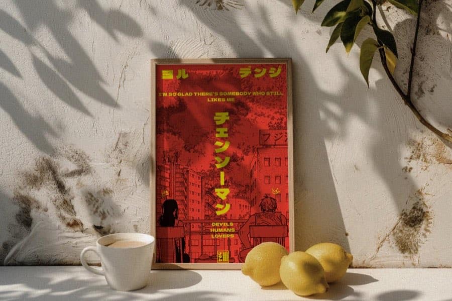 Yoru & Denji poster by Naramu Designs · product photo 4